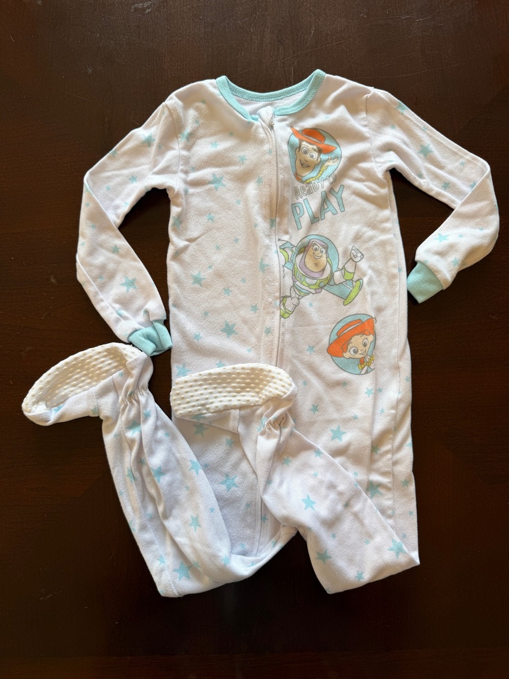 Disney Baby Toy Story Footed Sleeper Pajamas 24 Months White Woody Buzz Jessie